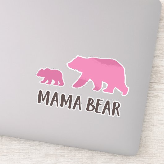 Sticker Ours Mama, Ours Cube, Ours Mignonne, Ours Petit (Détail)