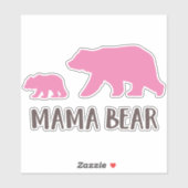 Sticker Ours Mama, Ours Cube, Ours Mignonne, Ours Petit (Feuille)