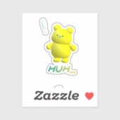 Sticker ours mignon (Feuille)