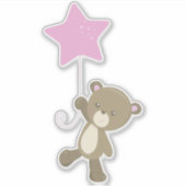 Sticker Ours mignon, Petit Ours, Ours Avec Ballotte, Étoil (Devant)