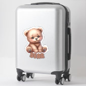 Sticker Ours mou - Nourriture (Sur valise)