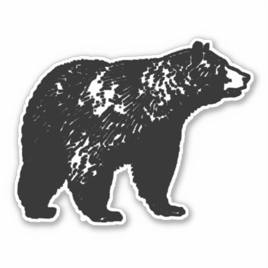 Sticker Ours noir (Devant)