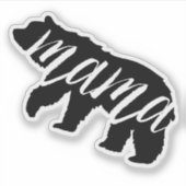 Sticker Ours noir et blanc (Devant)