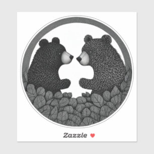 Sticker Ours noirs et blancs