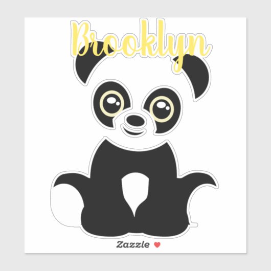 Sticker Ours Panda (Feuille)