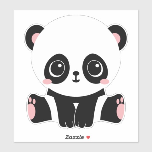 Sticker Ours Panda (Feuille)