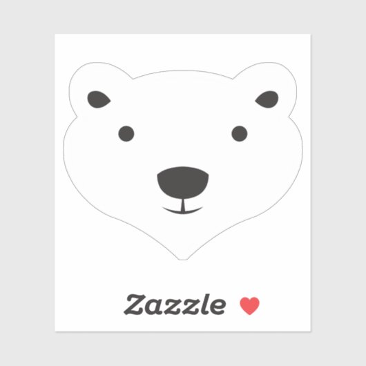 Sticker Ours polaire (Feuille)