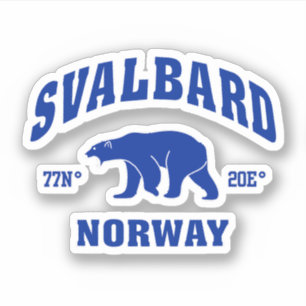 Sticker Ours polaire artistique Svalbard Spitsberg, Norvèg