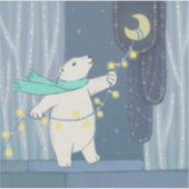 Sticker Ours polaire et lune (Devant)