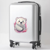 Sticker Ours Polaire Fluffé Cute (Sur valise)