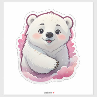 Sticker Ours Polaire Fluffé Cute
