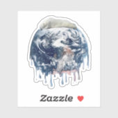 Sticker Ours polaire Grosse oreille de la Terre (Feuille)