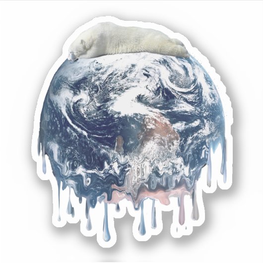 Sticker Ours polaire Grosse oreille de la Terre (Devant)