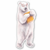 Sticker Ours Polaire Lover - animal Geek mignon (Devant)