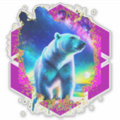 Sticker Ours stellaire Abstrait (Devant)