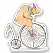 Sticker Ours Tricycle (Devant)