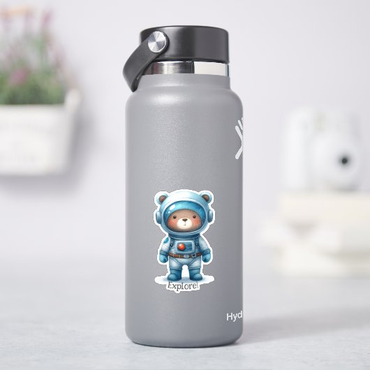 Sticker Ourson astronaute (HydroFlask)