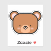 Sticker Ourson mignon (Feuille)