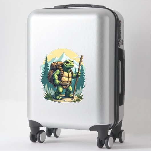 Sticker Out Of Breath Hiking Society Turtle T-Shirt (Sur valise)