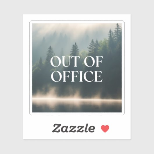 Sticker Out Of Office Nature Lover Misty Forest (Feuille)
