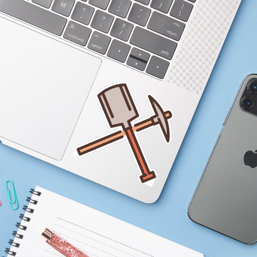 Sticker outils (Ordinateur portable avec iPhone)