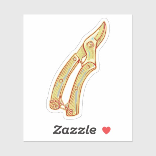 Sticker Outils de jardinage des agents (Feuille)