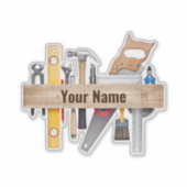 Sticker Outils de menuiserie personnalisables (Devant)