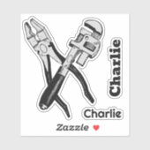 Sticker OUTILS de nom personnalisé (Feuille)