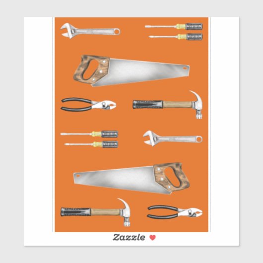 Sticker Outils de travail Handyman (Feuille)