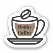 Sticker Outline Livres & Café (Devant)