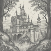 Sticker outlines of fairy tale castles and enchanted lands (Devant)