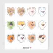Sticker Ouverture de la bouche des animaux (Feuille)