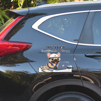 Sticker Ouvrier de la construction Frenchie Sécurité d'abo