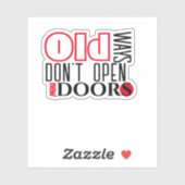 Sticker Ouvrir une citation de porte noir rouge (Feuille)