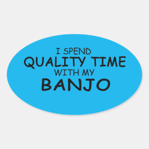 Sticker Oval Banjo Time Quality