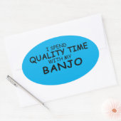 Sticker Oval Banjo Time Quality (Enveloppe)