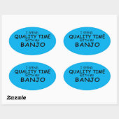 Sticker Oval Banjo Time Quality (Feuille)