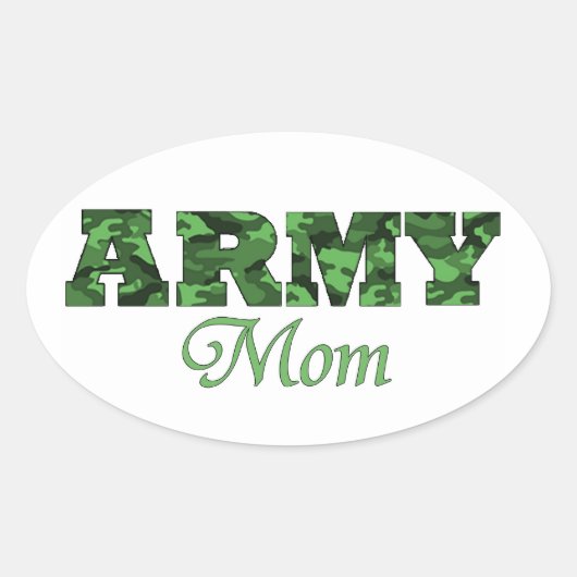 Sticker Oval de maman de l'armée (Devant)