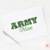 Sticker Oval de maman de l'armée (Enveloppe)