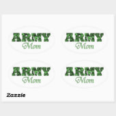 Sticker Oval de maman de l'armée (Feuille)