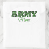 Sticker Oval de maman de l'armée (Sac)
