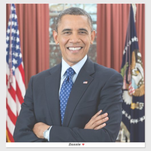 Sticker Oval Office Portrait, Obama Barack Président des É (Feuille)