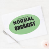 Sticker Oval Organiste Normal (Enveloppe)