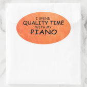 Sticker Oval Piano Time de qualité (Sac)