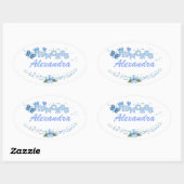 Sticker Oval Princesse Bleue (Feuille)