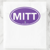 Sticker Oval Romney Ryan Mitt (Violet) (Sac)