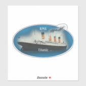 Sticker Oval Titanic (Feuille)