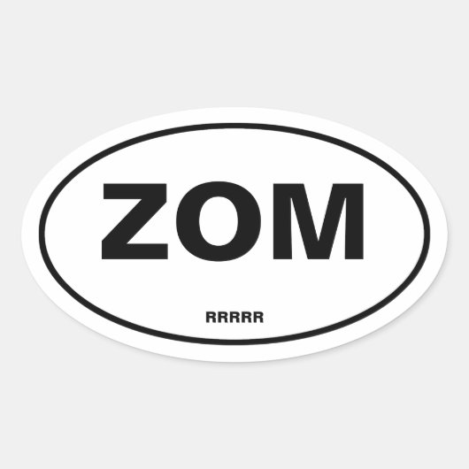 Sticker Oval Zombie (Devant)