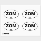 Sticker Oval Zombie (Feuille)
