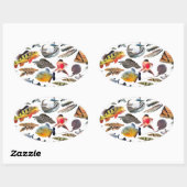 STICKER OVALE 大型熱帯魚 (Feuille)